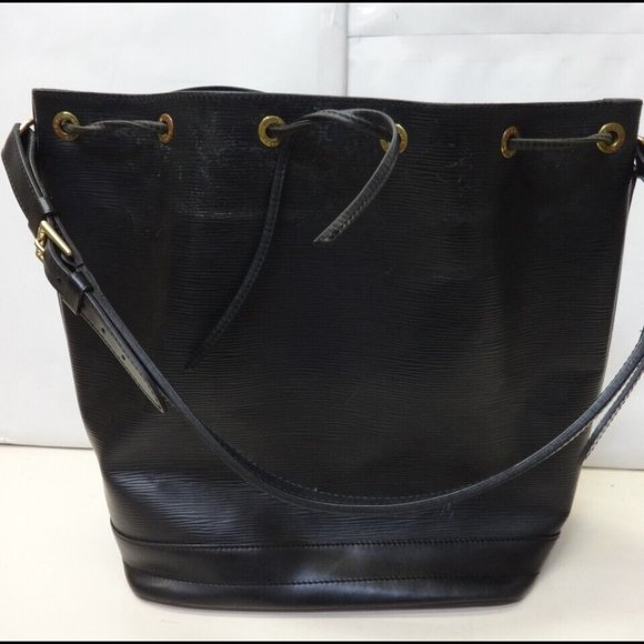 Noe Bucket & Drawstring Bag Black Epi Leather Shoulder Bag - Picture 1 of 12